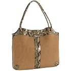 Magid Paper Snake-Embossed Trim Tote