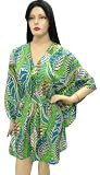 Appealing Hawaiian Printed Kaftan Tunic Party Wear Plus Size Cover up VALENTINE'S DAY GIFT