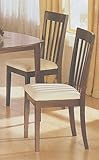 Set of 2 Contemporary Wenge Finish Wood Dining Chairs