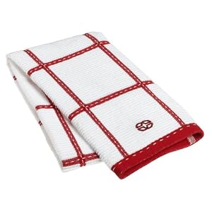 Calphalon Checked Terry Kitchen Towel, Tomato Red by Calphalon