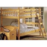 Natural Finish Twin/Twin Convertible Wooden Bunk Bed