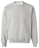 Gildan Men's Heavy Blend Crewneck Waistband Sweatshirt, Small, Ash