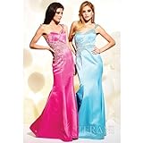 Terani Couture Junior Girls Size 12 Fuchsia Beaded Sequin Formal Gown