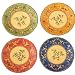 Club Pack of 16 Vibrant Swirling Floral Motif Salad Plates