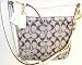 COACH HANDBAGS, COACH SIGNATURE DUFFLE BAG # 10402 (Denim Blue / White)