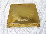 Square 18" Wedding Cake Stand Holiday Party Gold Tone Color