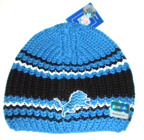Detroit Lions Reebok Youth Cable Knit Beanie Hat
