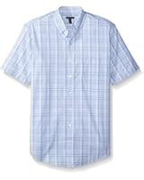 Van Heusen Men's Big & Tall Short Sleeve Luxe Touch Plaid Shirt