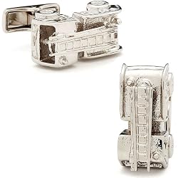 Silver Plated Fire Engine Cufflinks