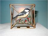 Fisher Wildlife Chickadee Candle Holder