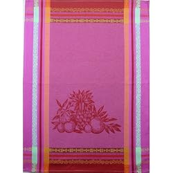 Fruit Motif Colorfast Colors Kitchen Jacquard Tea towel with woven design French import
