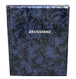 Produkt-Bild: Idena 229044 - Zeugnismappe A4 mit 10 H&uuml;llen, gepolstert, marmoriert, blau