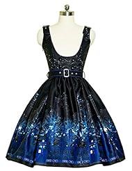 Crepe Shirred Belted Stretchy General Print  Dress