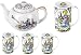 Ethos Paul Cardew, Alice In Wonderland 6 Cup Teapot and 4 Mugs