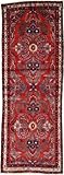 IMAGE OF 3'6 x 9'11 Red Persian Hand Knotted Wool Liliyan Runner Rug