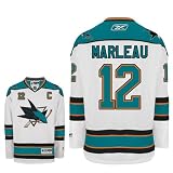 MARLEAU #12 San Jose Sharks Reebok Premier Away NHL Hockey Jersey (NHLPA Certified Custom Sewn Authentic Twill)