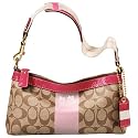 AUTHENTIC COACH HERITAGE STRIPE DEMI 11562 (Khaki/Pink)