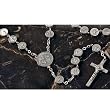 Saint Benedict Rosary - 24" Linked Chain - 9mm Saint Benedict Medal Beads - 1/4" Saint Benedict Centerpiece - 1.5" Saint Benedict Crucifix - Made in Italy