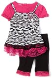 Little Lass Baby-girls Newborn 2 Piece Jumper Set with Zebra Cropped Legging