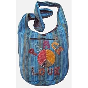 Peace Love Hippie Sling Purse Handbag