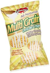 Glenny's Multi Grain Drizzle Crisps, White Chocolate , 1.3-Ounce Bags (Pack of 24)