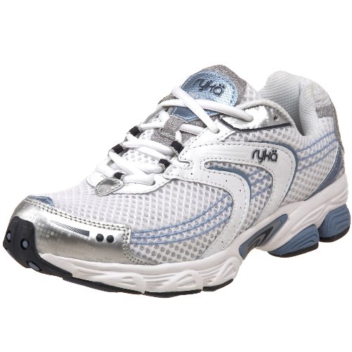 Ryka Women's Ultima Run 2,White/Chrome Silver/Metallic Lake Blue/Submarine,11 B US