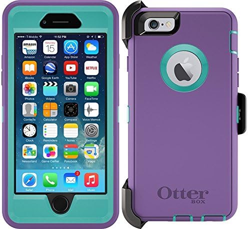 Otterbox Defender Series for Apple iPhone 6 with Holster/Screen Protector/Retail Packaging - Damson Purple/Light Teal