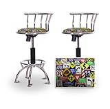 2 24"-29" Street Road Sign Themed Seat Chrome Adjustable Specialty / Custom ....