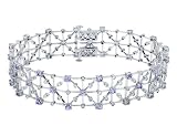 Tanzanite Gemstone and Diamond 9/16 Carat (ctw) Bracelet in White Gold