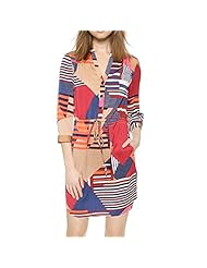 V-neck General Print Long Sleeves Summer  Dress