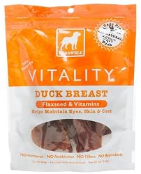 Dogswell Vitality for Dogs, Duck Breast, Flaxseed & Vitamins, 5-Ounce Pouches (Pack of 6)