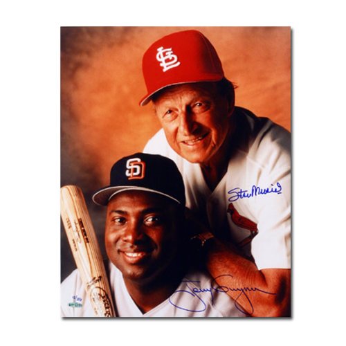 St. Louis Cardinals/San Diego Padres Stan Musial/Tony Gwynn Autographed Studio 16 x 20 Photo, Top Loader (UDA)