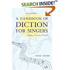 Buy A Handbook of Diction for Singers: Italian, German, French made by David Adams now!