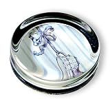 Copenhagen Blue - Small Round Glass Paperweight