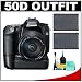 Canon EOS 50D Digital SLR Camera Body + Canon EF-S 18-200mm f/3.5-5.6 IS Lens + Canon BG-E2N Battery Grip + Two (2) BP-511 Batteries + Cleaning Kit