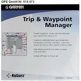 Garmin MapSource Trip and Waypoint Manager GPS Software