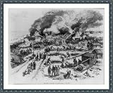 Historic Print (S): [Illus. relating to the Suez Canal, 1869: Fighting the fire in the Arab Quarter of Port