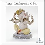 Lladr&Atilde;&sup3; Bansuri Ganesha Figurine
