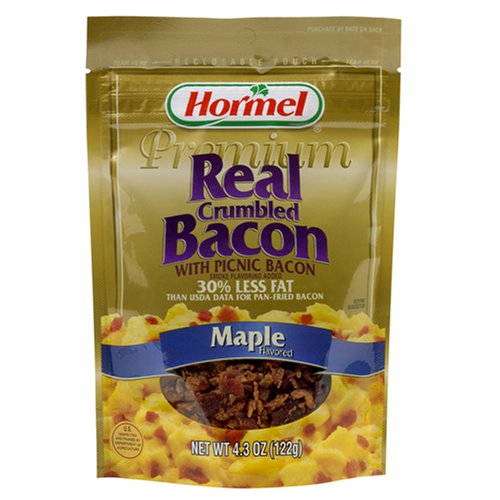 Hormel Real Crumbled Maple Bacon, 4.3-Ounce Pouches (Pack of 6) by Hormel