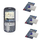 Durable Clear Reusable LCD Screen Protector -3 Packs for Sprint Palm Treo 800w Smartphone