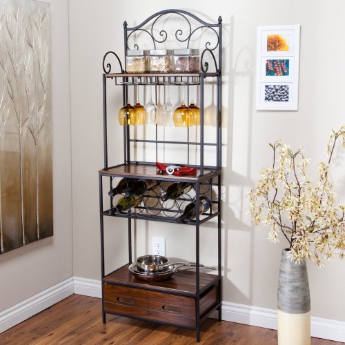 Anders Driftwood Bakers Rack On Sale