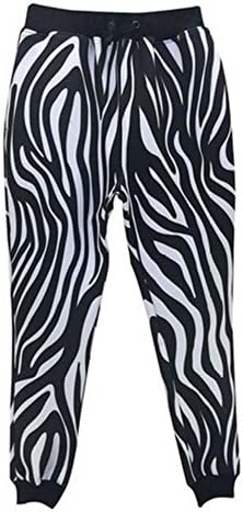 Unisex Zebra Pattern Sweatpants Joggers Sportswear Pants (S)