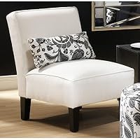 Armless Chair Fabric: White
