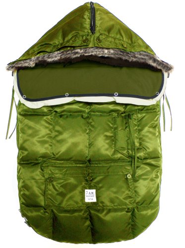 7A.M. Enfant 'Le Sac Igloo' Footmuff, Converts into a Single Panel Stroller and Car Seat Cover - Kiwi, Large