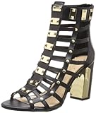 Jessica Simpson Women's Justinah Gladiator Sandal,Black Zip Leather,6.5 M US