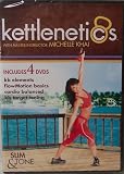 Kettlenetics, 4 DVD Set (kb elements, flowMotion basics, cardio balanced, kb target toning) with Michelle Khai, Slim and Tone