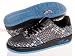 KASHI Kicks Mens Shoes Sneakers Croc Patent Black/Silver/Blue Image