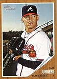 2011 Topps Heritage Baseball Card # 307 Jair Jurrjens - Atlanta Braves - MLB Trading Card in Screwdown Case