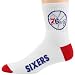 Philadelphia 76ers White-Red Quarter Length Socks