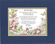 Personalized Touching and Heartfelt Poem for Aunts - Dear Aunt (Angie,) I Thank You and I Love You . . . Poem on 11 x 14 inches Double Beveled Matting